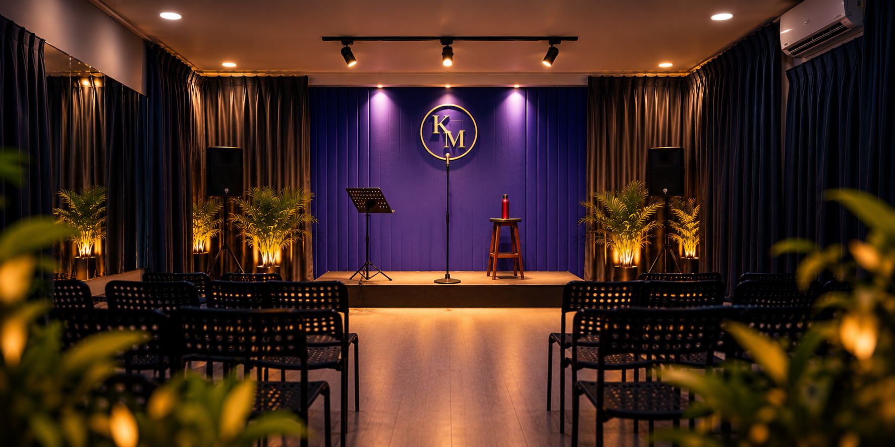 An intimate stage waiting for its next voice
